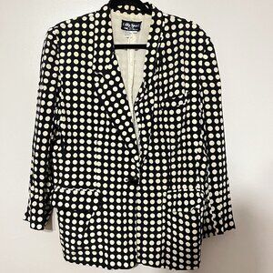 Lilly Sports | 100% Silk Casual Polka Dot Blazer